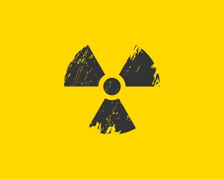Radiation icon vector. Warning radioactive sign danger symbol.のイラスト素材