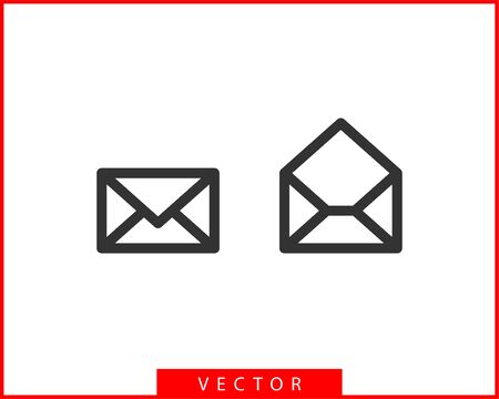 Envelope icons letter. Envelop icon vector template. Mail symbol element. Mailing label for web or print design.のイラスト素材