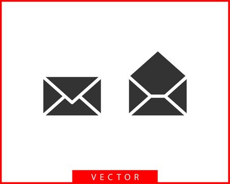 Envelope icons letter. Envelop icon vector template. Mail symbol element. Mailing label for web or print design.のイラスト素材