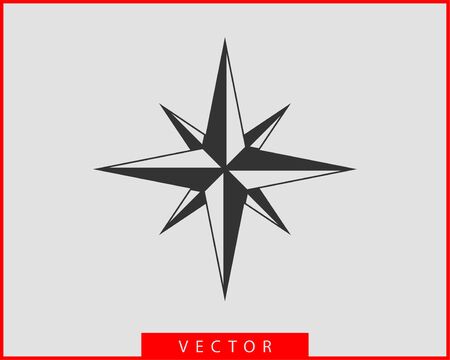 Compass icon vector. Wind rose star navigation.のイラスト素材