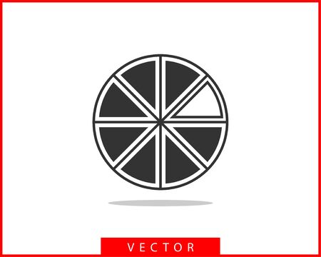 Pie chart icon. Circle diagram vector. Charts graphs   template.のイラスト素材