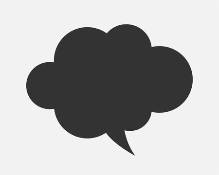 Talk bubble speech icon. Blank empty bubbles vector design elements. Chat on line symbol template. Dialogue balloon sticker silhouette.のイラスト素材