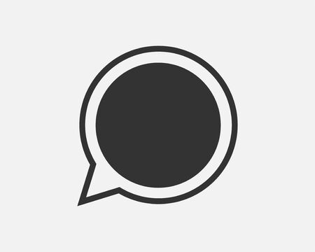 Talk bubble speech icon. Blank empty bubbles vector design elements. Chat on line symbol template. Dialogue balloon sticker silhouette.のイラスト素材
