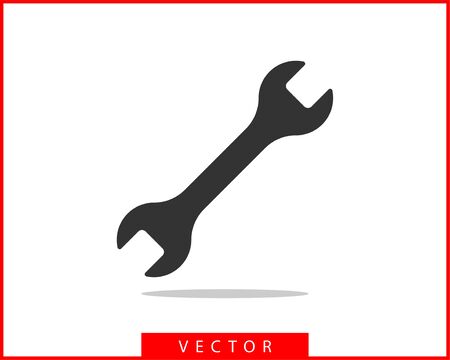 Tools vector wrench icon. Spanner logo design element. Key tool isolated on white backgroundのイラスト素材