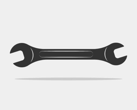 Tools vector wrench icon. Spanner design element. Key tool isolated on white backgroundのイラスト素材