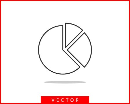 Pie chart icon. Circle diagram vector. Charts graphs   template.のイラスト素材