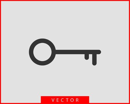 Key icon vector. Keys symbol flat design. Template for sale real estate and renting apartment or house.のイラスト素材
