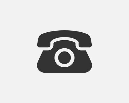Phone icon vector illustration. Call center app. Telephone icons trendy flat style. Contact us line silhouette.のイラスト素材