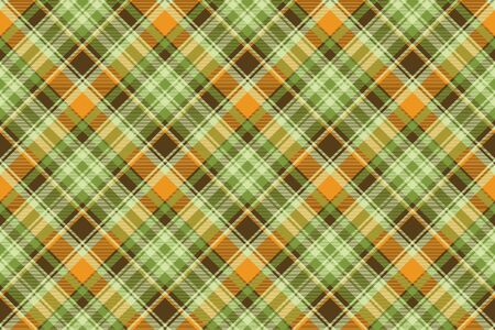 Green yellow check background seamless pattern. Vector illustration.のイラスト素材