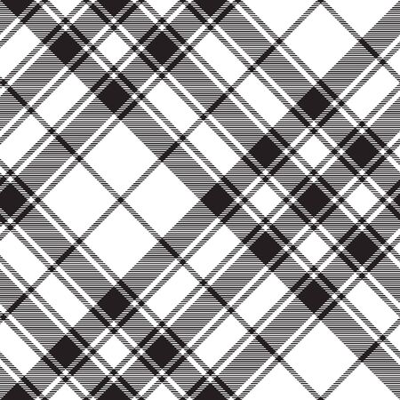 Pride of scotland tartan diagonal fabric texture seamless pattern. Vector illustration.