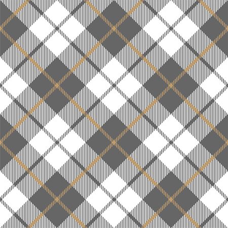 Gold platinum checkered plaid seamless pattern. Vector illustration.のイラスト素材