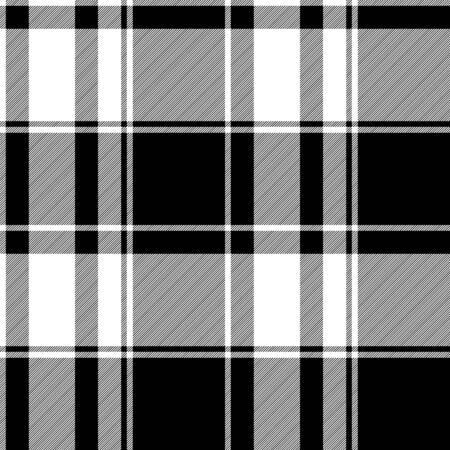 Tartan black white seamless pattern. Vector illustration.のイラスト素材
