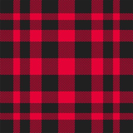Pixel background vector design. Modern seamless pattern plaid. Square texture fabric. Tartan scottish textile. Beauty color madras ornament.のイラスト素材