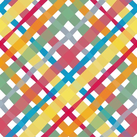 Check watercolor pattern seamless. Vector background.のイラスト素材