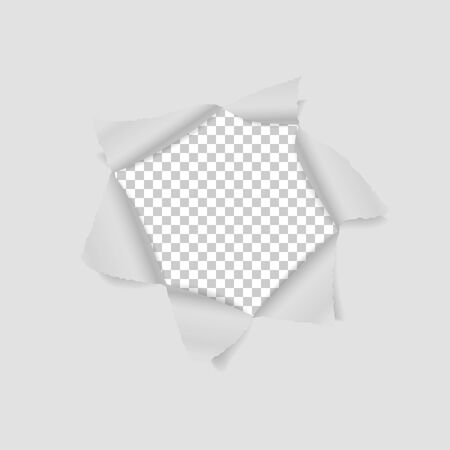 Hole in the paper. Template for creative design. Vector illustration.のイラスト素材