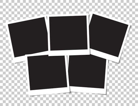 Set of blank photos for collage. Vector illustration.のイラスト素材