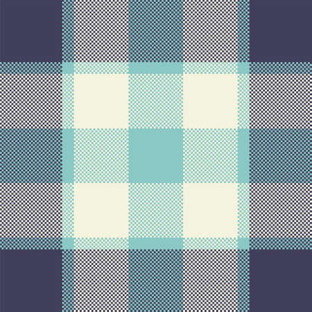 Pixel background vector design. Modern seamless pattern plaid. Square texture fabric. Tartan scottish textile. Beauty color madras ornament.のイラスト素材