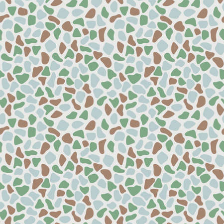 Terrazzo texture, stone marble chips, seamless pattern. Vector background for printing onto fabric or wrapping paper.のイラスト素材