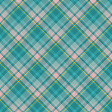 Check plaid seamless pattern. Vector background of textile ornament. Flat fabric design. Tartan.のイラスト素材