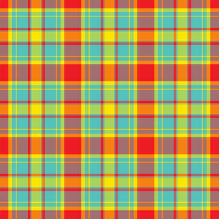 Check plaid seamless pattern. Vector background of textile ornament. Flat fabric design. Tartan.のイラスト素材