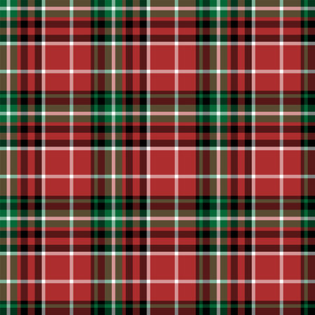 Check plaid seamless pattern. Vector background of textile ornament. Flat fabric design. Tartan.のイラスト素材