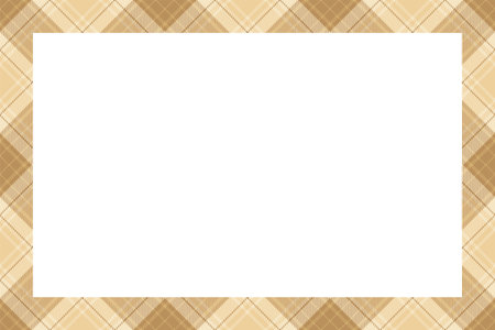 Vintage frame vector. Scottish border pattern retro style. Beauty empty background, template for...