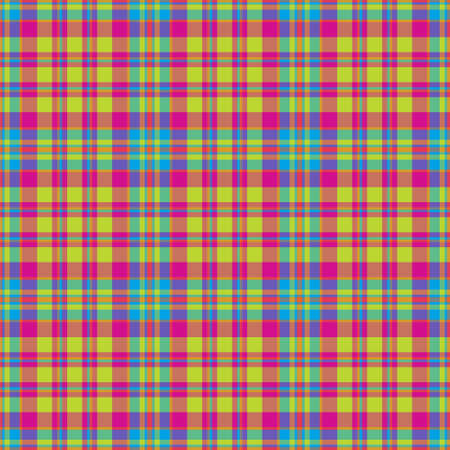 Check plaid seamless pattern. Vector background of textile ornament. Flat fabric design. Tartan.のイラスト素材