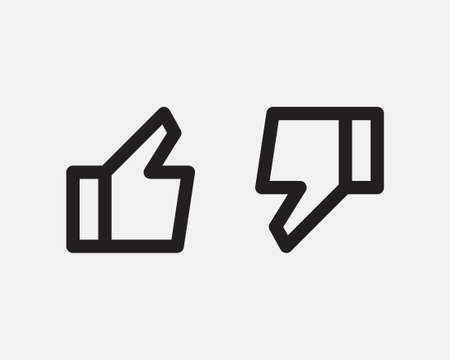 Like icon line design for media or network. Thumb up finger symbol to web site, app. Vector design vote and feedback.のイラスト素材