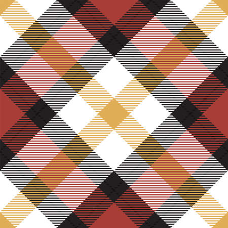 Check plaid pattern seamless. Tartan fabric texture. Stripe square background. Vector textile design.のイラスト素材