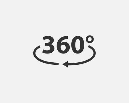 360 degree view vector icon. Signs and symbol for websites, web design, mobile app.のイラスト素材