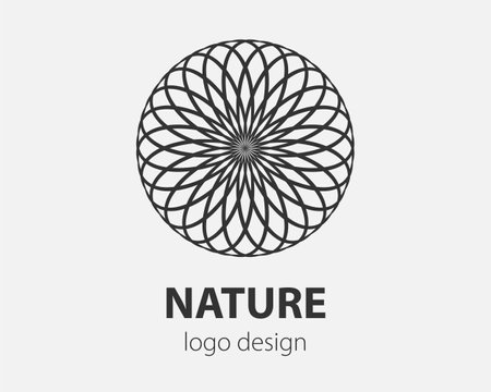 Logo spiral and swirl motion. Vector twisting circles design element for company.のイラスト素材