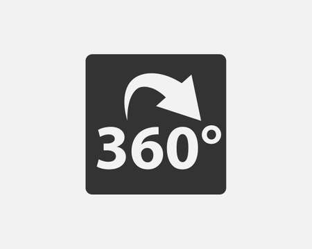 360 degree view vector icon. Signs and symbol for websites, web design, mobile app.のイラスト素材