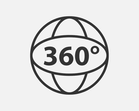 360 degree view vector icon. Signs and symbol for websites, web design, mobile app.のイラスト素材