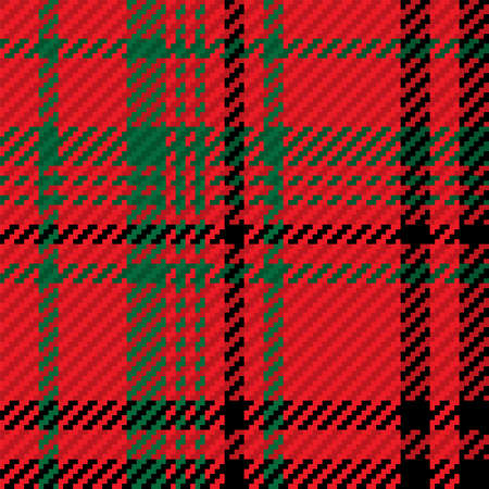 Seamless pattern of scottish tartan plaid. Repeatable background with check fabric texture. Flat vector backdrop of striped textile print.のイラスト素材