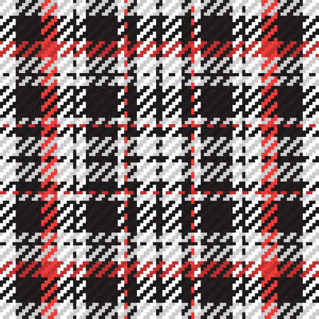 Seamless pattern of scottish tartan plaid. Repeatable background with check fabric texture. Flat vector backdrop of striped textile print.のイラスト素材