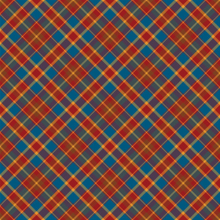 Check plaid seamless pattern. Vector background of textile ornament. Flat fabric design. Tartan.のイラスト素材