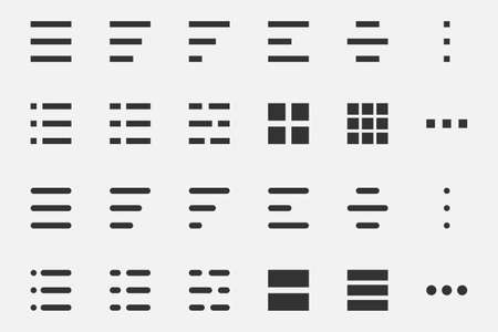 Hamburger lines menu vector symbol. Line icon sign for interface or button.のイラスト素材