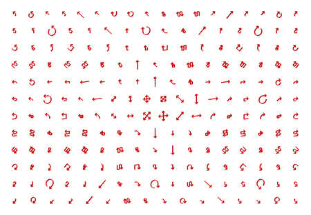 Arrow icon symbol different direction set. Arrows vector collection. 3d style graphic design.のイラスト素材