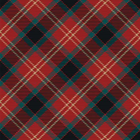 Seamless pattern of scottish tartan plaid. Repeatable background with check fabric texture. Flat vector backdrop of striped textile print.のイラスト素材