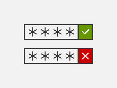 Show password icon. Stars in block no visible and safe from watch vector symbol.のイラスト素材