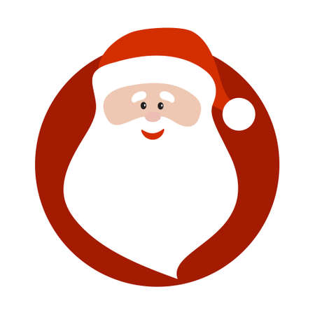 Logo Santa Claus in vector. Christmas vector illustration.のイラスト素材