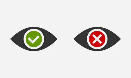 Show password icon, eye symbol. Vector vision hide from watch icon. Secret view web design element.のイラスト素材