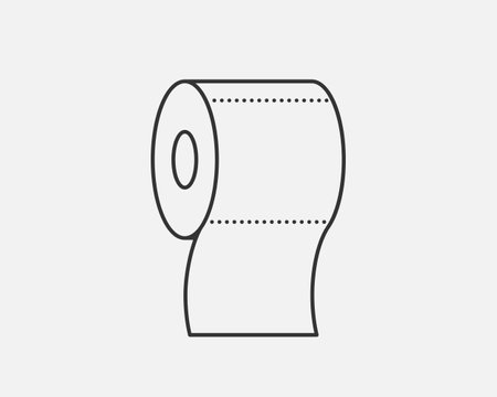 Sanitary toilet paper icon. Vector bathroom illustration. Hygiene clean symbol for wc.のイラスト素材
