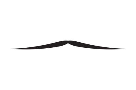 Mustache vector icon. Black retro style mustache. Shave barber vintage man face.のイラスト素材