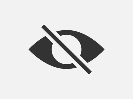Show password icon, eye symbol. Vector vision hide from watch icon. Secret view web design element.のイラスト素材