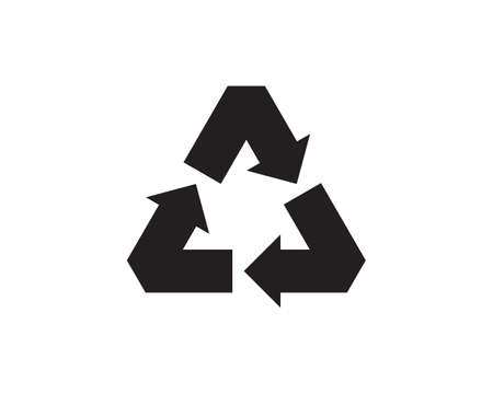 Recycling icon of arrows triangle. Eco friendly recycle symbol. Vector environment mark.のイラスト素材