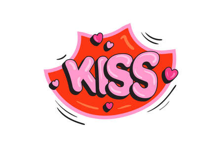 Comic style vector cool sticker. Bubble label, speech sticker with word for comics book. Humor pop balloon illustration.のイラスト素材
