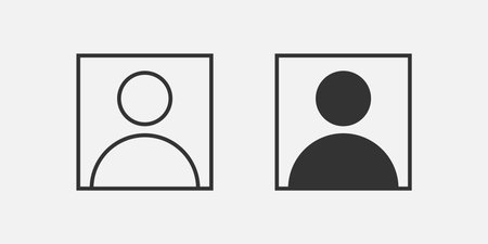 User icon vector. People head avatar illustration. Face sign for web design or mobile app.のイラスト素材