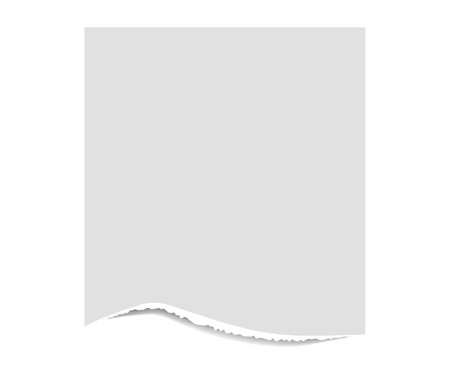 Torn edge paper vector illustration. Piece ripped blank with shadow. Rip white note.のイラスト素材