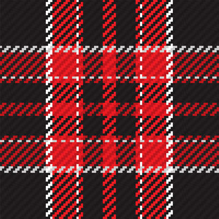 Seamless pattern of scottish tartan plaid. Repeatable background with check fabric texture. Flat vector backdrop of striped textile print.のイラスト素材